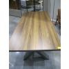 Image 2 : LG. WOOD & METAL FRAMED DINING TABLE, APPROX. 79"X36.5"