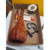 Image 2 : MISC. BELT, DECANTER, OWL NEEDLEPOINT, ETC.