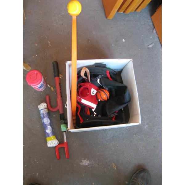 MISC. STEERING WHEEL LOCK, DOG TOYS/HARNESSES, ETC.