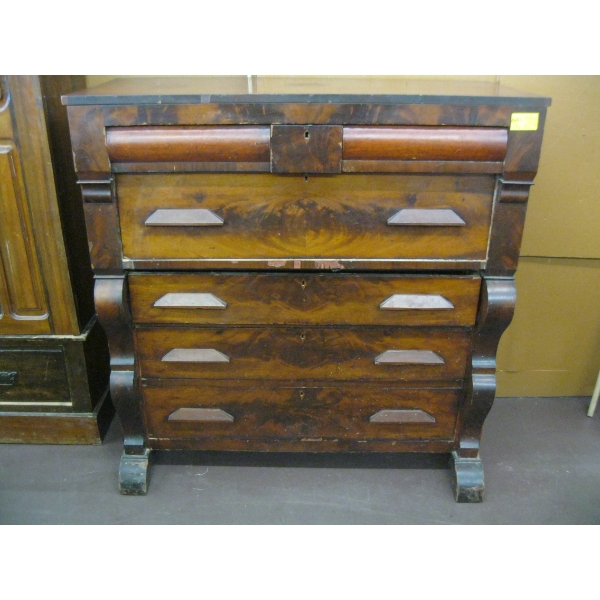 HEAVY 7 DRAWER ANTIQUE CHEST OF DRAWERS