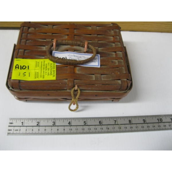 VINTAGE JAPANESE BAMBOO BASKET