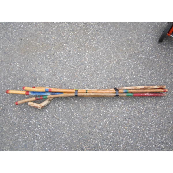 BUNDLE OF WOODEN WALKING STICKS