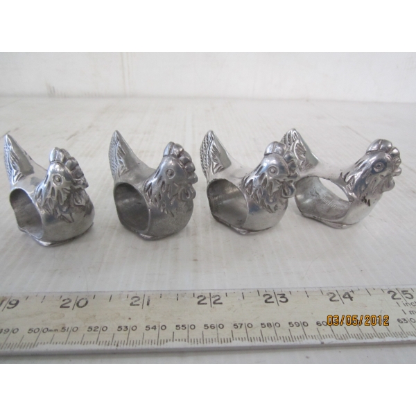 4 CHICKEN NAPKIN HOLDERS