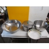 Image 1 : LG. STAINLESS MIXING BOWLS & A POT