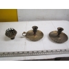 Image 8 : 3 BOXES OF MISC. CANDLEHOLDERS, CANNISTERS, ETC.