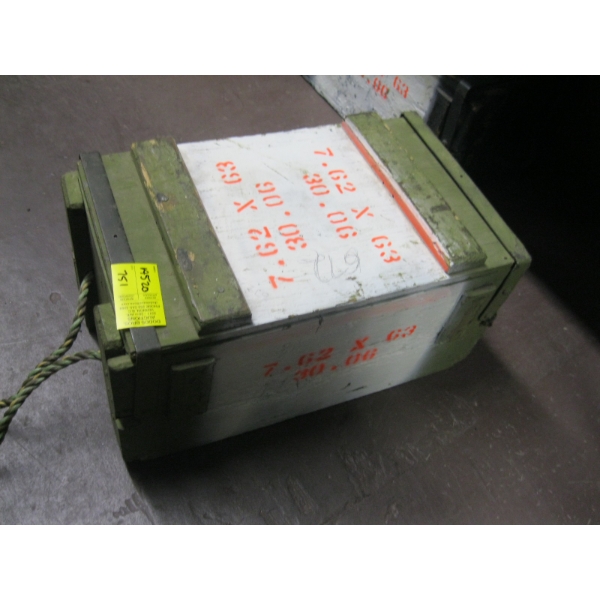 WOODEN AMMUNITION BOX