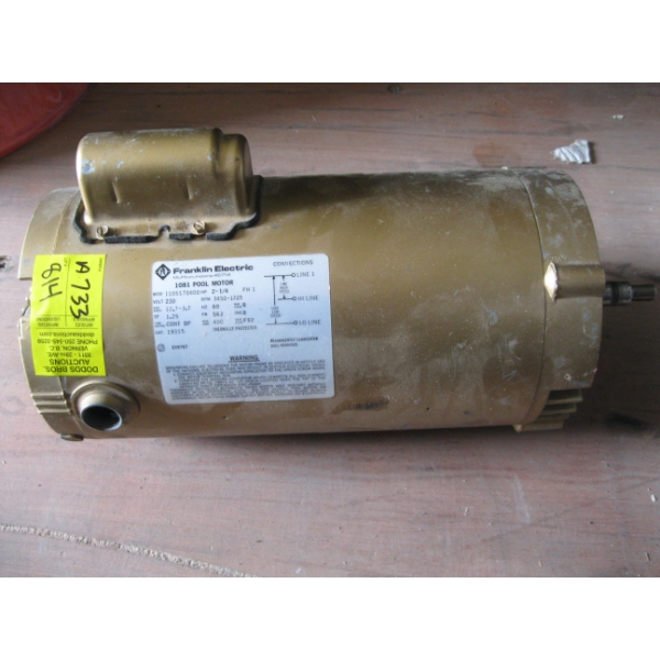 FRANKLIN PHASE 1 230V MOTOR