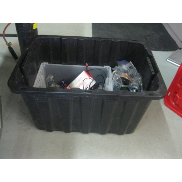 TOTE OF MISC. HARDWARE