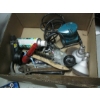 Image 3 : 2 BOXES OF MISC. TIMER, SAWS, SANDERS, CLEVISES, ETC.