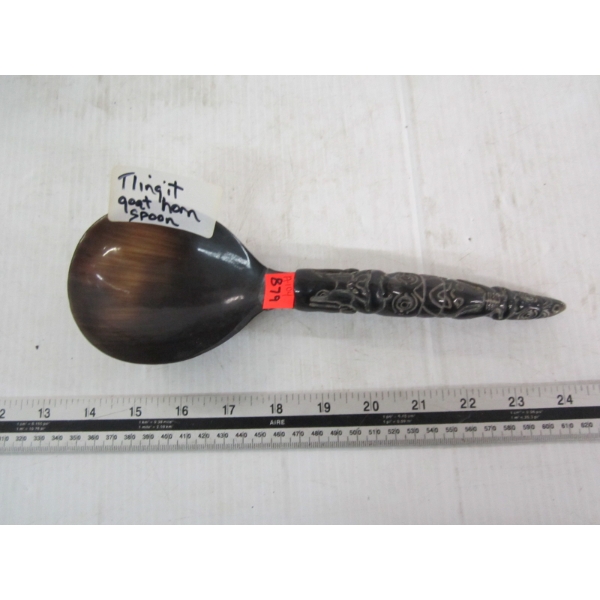 TLINGIT GOAT HORN SPOON