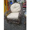 Image 1 : GLIDER SWIVEL WICKER LIKE PATIO CHAIR