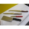 Image 2 : 3 KNIVES & CLEAVER & A KNIFE BLOCK