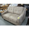 Image 2 : SMALL LIGHT BROWN LOVESEAT HIDEABED