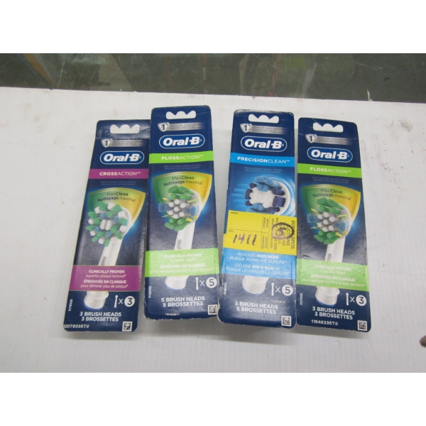 4 ORAL B BRUSH HEAD PACKS
