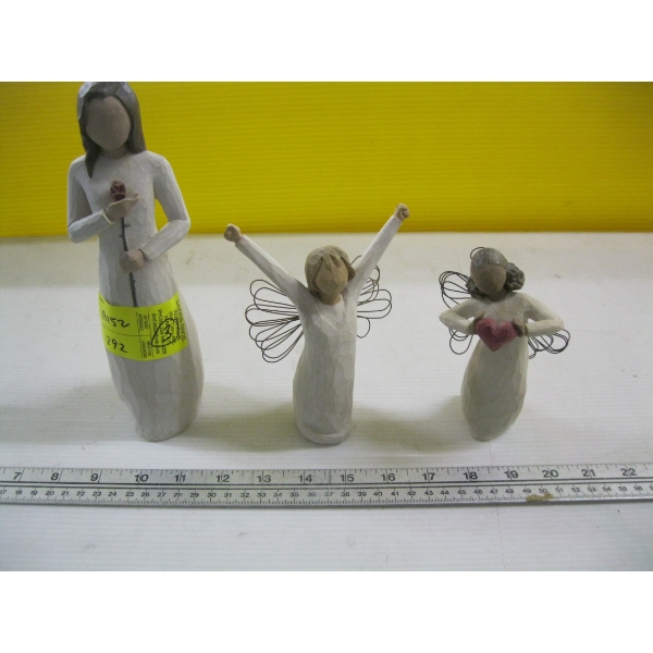 3 WILLOW TREE ANGEL FIGURINES