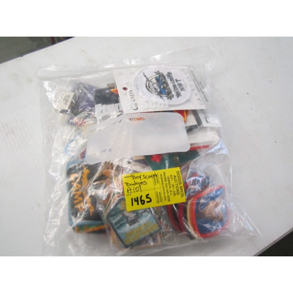 BAG OF BOY SCOUT BADGES