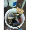 Image 2 : 2 BUCKETS OF MISC. SCREWS, CAULKING GUN, HARDWARE, ETC.