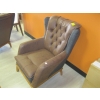 Image 2 : LG. UPHOLSTERED TUFT BACK WINGBACK CHAIR