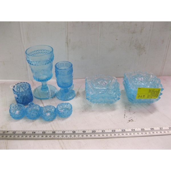 VINTAGE BLUE DOLPHIN GLASS