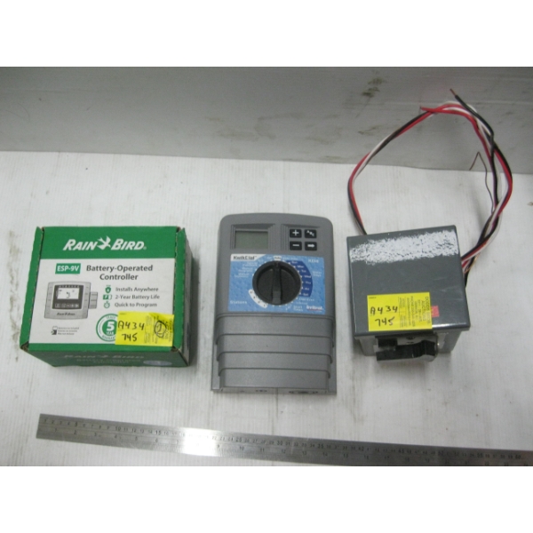 RAINBIRD CONTROLLER, ELECTRICAL SWITCH & A IRRITROL CONTROLLER