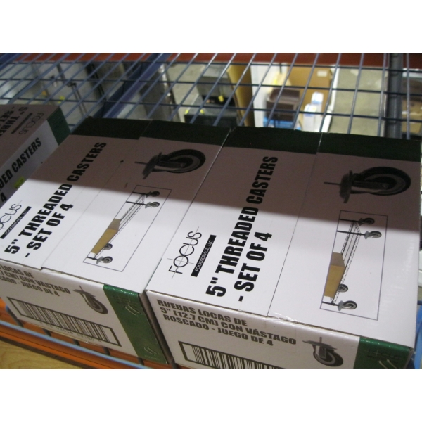 2 SETS 4 - 5" THREADED CASTORS