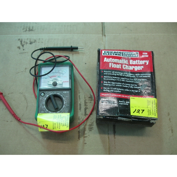 MULTIMETER & AUTOMATIC BATTERY FLOAT CHARGER
