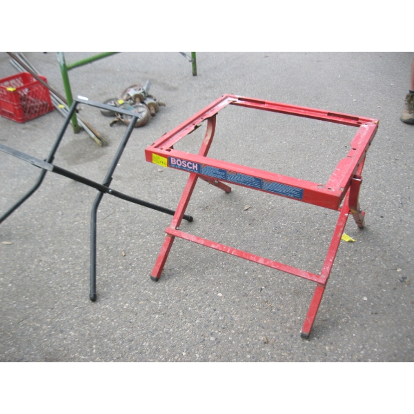 BOSCH FOLDING SAW STAND & ANOTHER BLACK SAW STAND