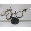 Image 7 : HORSE BITS, HORSESHOE S&P HOLDER & OOIL LANTERN WALL MOUNT PARTS - 1 NEEDS REPAIR