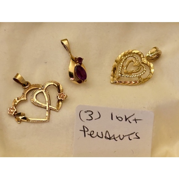 3 - 10KT PENDANTS