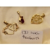 Image 1 : 3 - 10KT PENDANTS