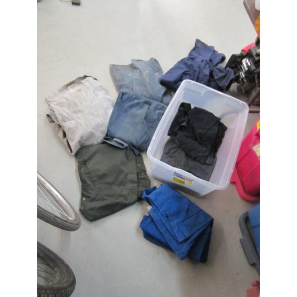BIN W/ASST. COVERALLS, ETC.
