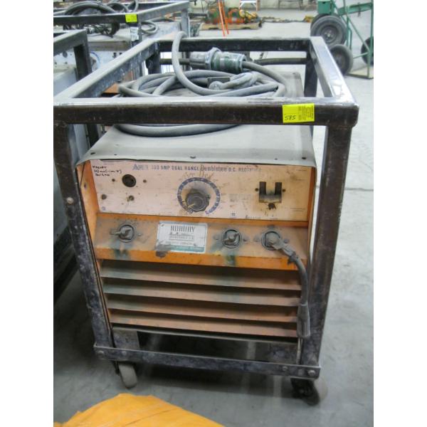 AIRCO 300AMP DUAL RANGE BUMBLE BEE DC RECTIFIER WELDER ON STAND W/WHEELS