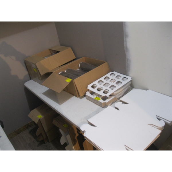 MISC. CAKE BOXES, PACKAGING ITEMS, ETC.