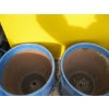 Image 4 : 2 BLUE POTS & TERRA COTTA POT