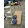 Image 1 : SM. 3 STEP LADDER & 4 WHEEL CART - 2 WHEELS