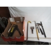 Image 1 : BUNDLE OF ASST. HAMMERS, CROW BAR, STAPLER, ETC.