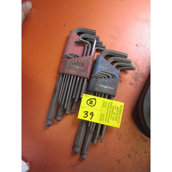 2 SNAP ON ALLEN KEY SETS - SAE & METRIC