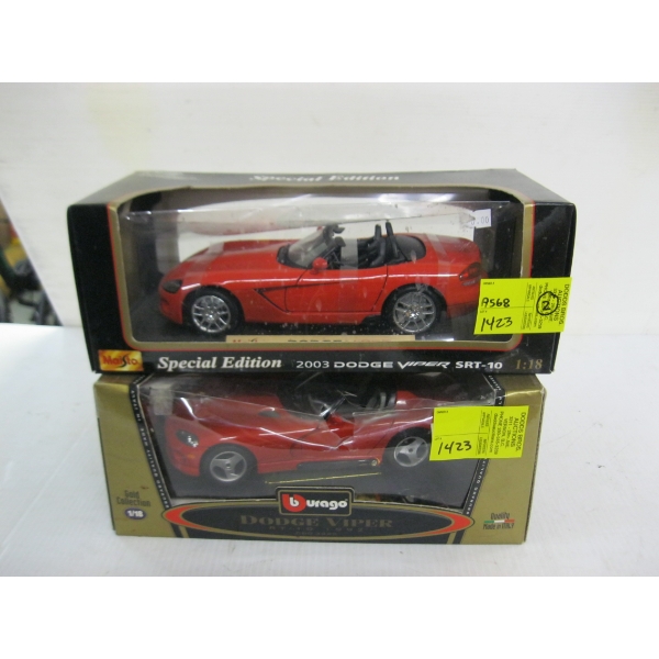 2 DODGE VIPER DIECAST CARS