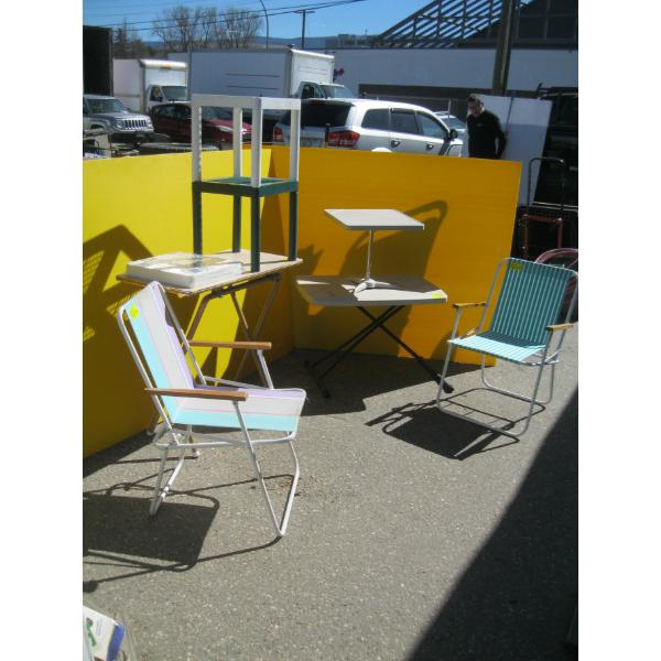 LOT OF MISC. - FOLDING CHAIRS, TABLES, ETC.