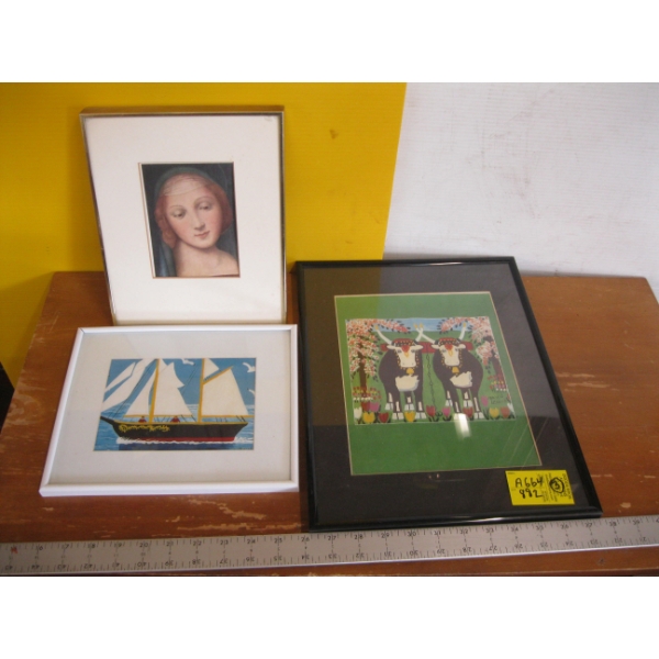3 FRAMED PICTURES