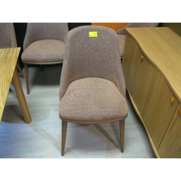 WOOD FRAMED UPHOLSTERED DINING CHAIR