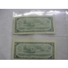Image 2 : 2-1954 CDN $1 BILLS