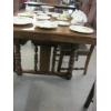 Image 2 : LG. DINING TABLE W/2 LEAVES & 6 WINGBACK CHAIRS