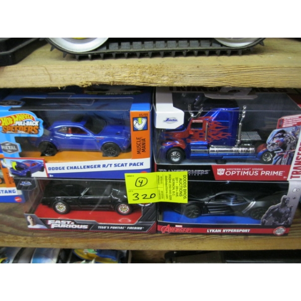 4 CARS IN BOXES