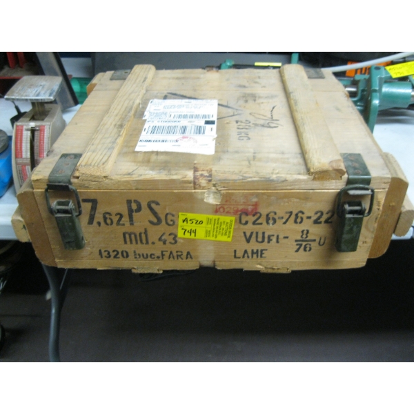 WOOD CASED AMMUNITION BOX