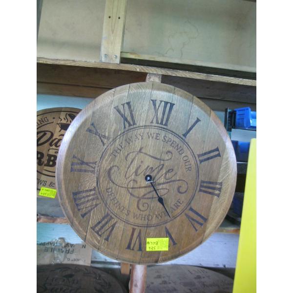 OAK BARRELL TOP W/CLOCK
