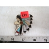 Image 3 : SIGNED CONE, 1988, COLORFUL HEAD DRESS BOLO TIE SLIDE
