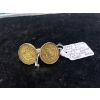 Image 2 : ANTIQUE BROACH, ENAMEL ART NOUVEAUX STERLING & FAUX HUDSON BAY CUFFLINKS