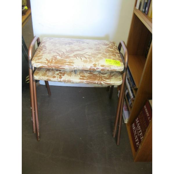 PAIR OF STACKING STOOLS