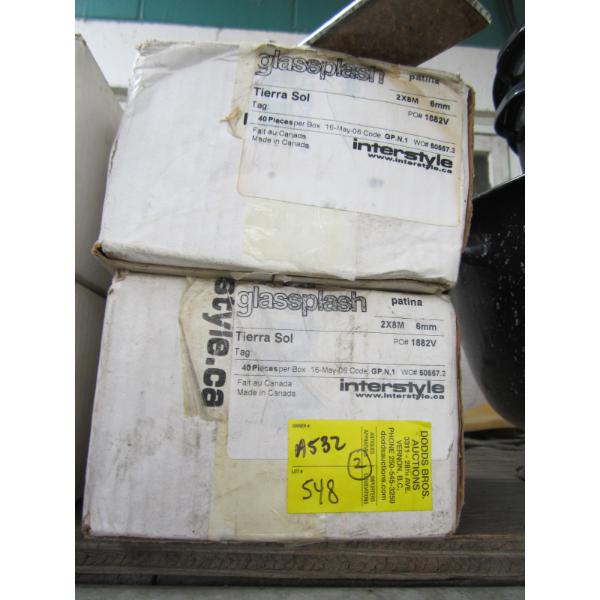 2 BOXES OF TIERRA SOL TILE - GLASS SPLASH PATINA